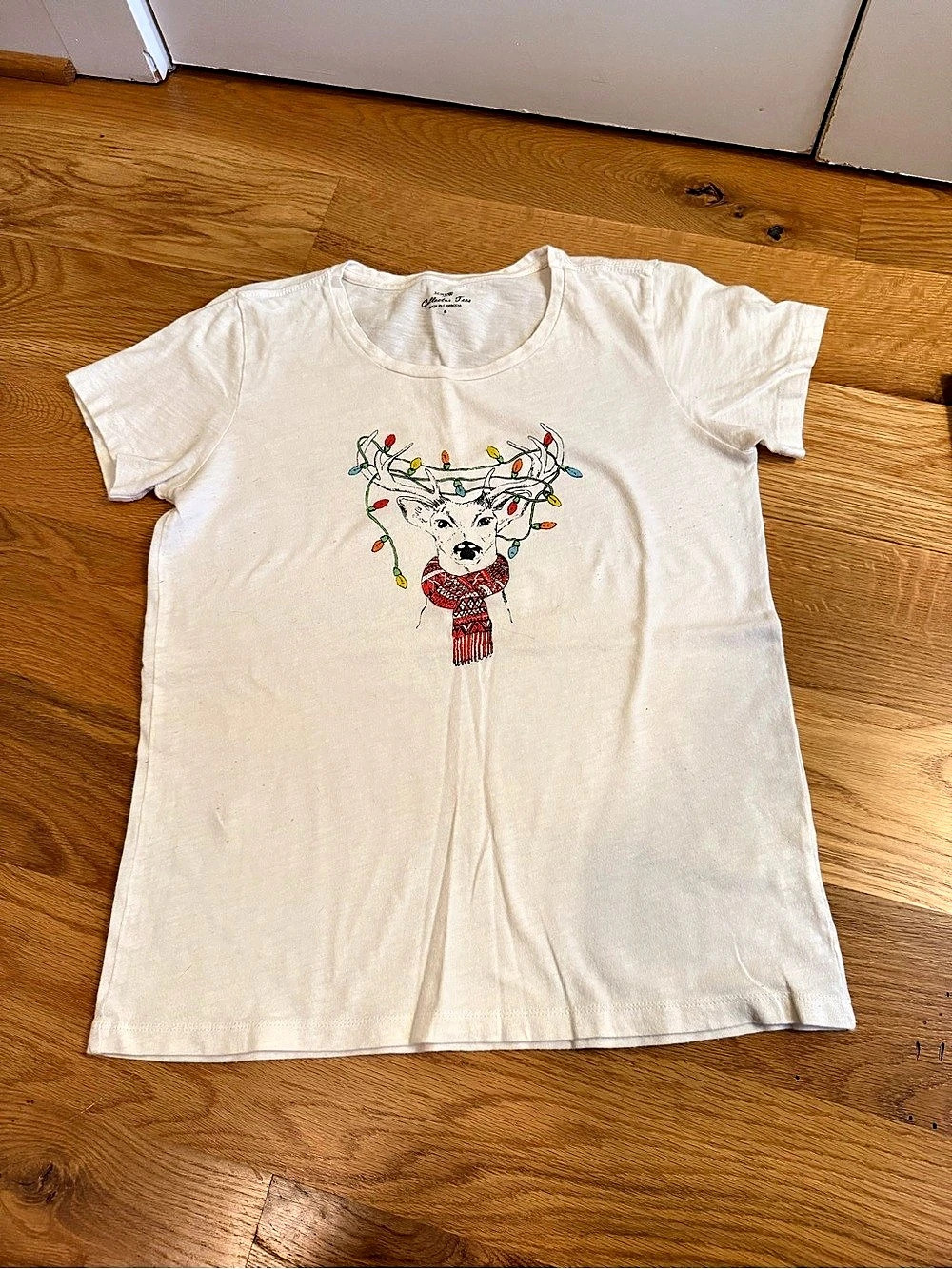 J.Crew Deer in Lights Collector Tee Graphic Tee in White Small